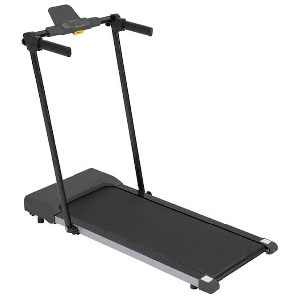 Tidoin Black Metal Foldable Electric Treadmill with Safety