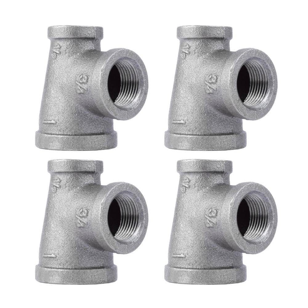 1 in. x 1/2 in. x 3/4 in. Black Iron FPT x FPT x FPT Reducing Tee Fitting (4-Pack) price history on PriceWatchPro