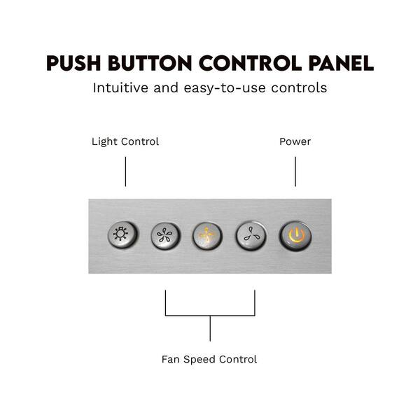 Cosmo 30 in. Vista Collection 380 CFM Ductless Wall Mount Range