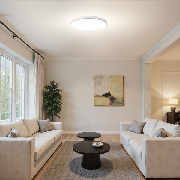 12 in. Smart LED Ceiling Light 24W RGB with Music Sync, App Control & Remote, Dimmable Flush Mount Light for Bedroom