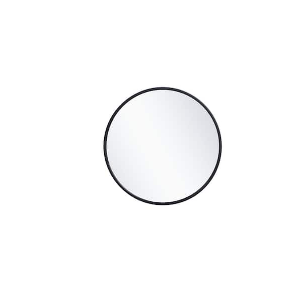 Unbranded Small Round Blue Modern Mirror (18 in. H x 18 in. W)