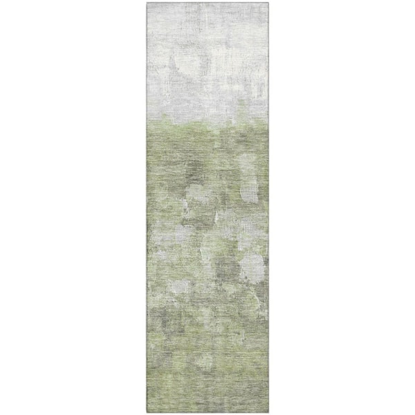 Mayfield Premium Machine Washable Abstract AMF2119 Fern 2 ft. x 7 ft. Runner Rug