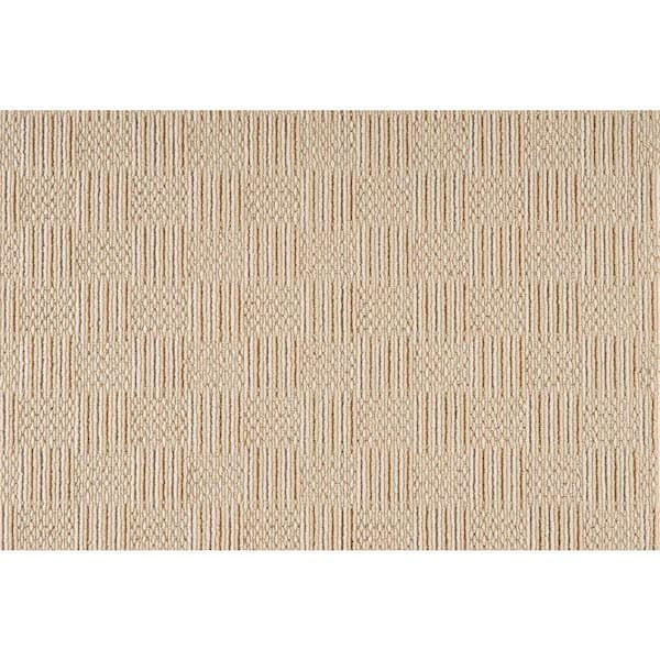 Upland Grid Seashell Custom Area Rug with Pad