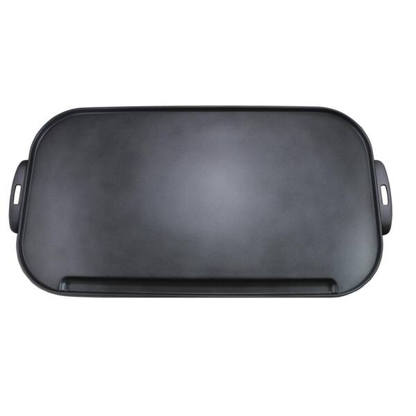 Little Griddle 10.8 in. Ceramic Non-Stick Double-Burner Griddle in Charcoal Gray
