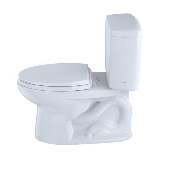 Toto Drake Ada Compliant 2 Piece 1 6 Gpf Single Flush Elongated Toilet In Cotton White Seat Not Included Cst744sl 01 The Home Depot