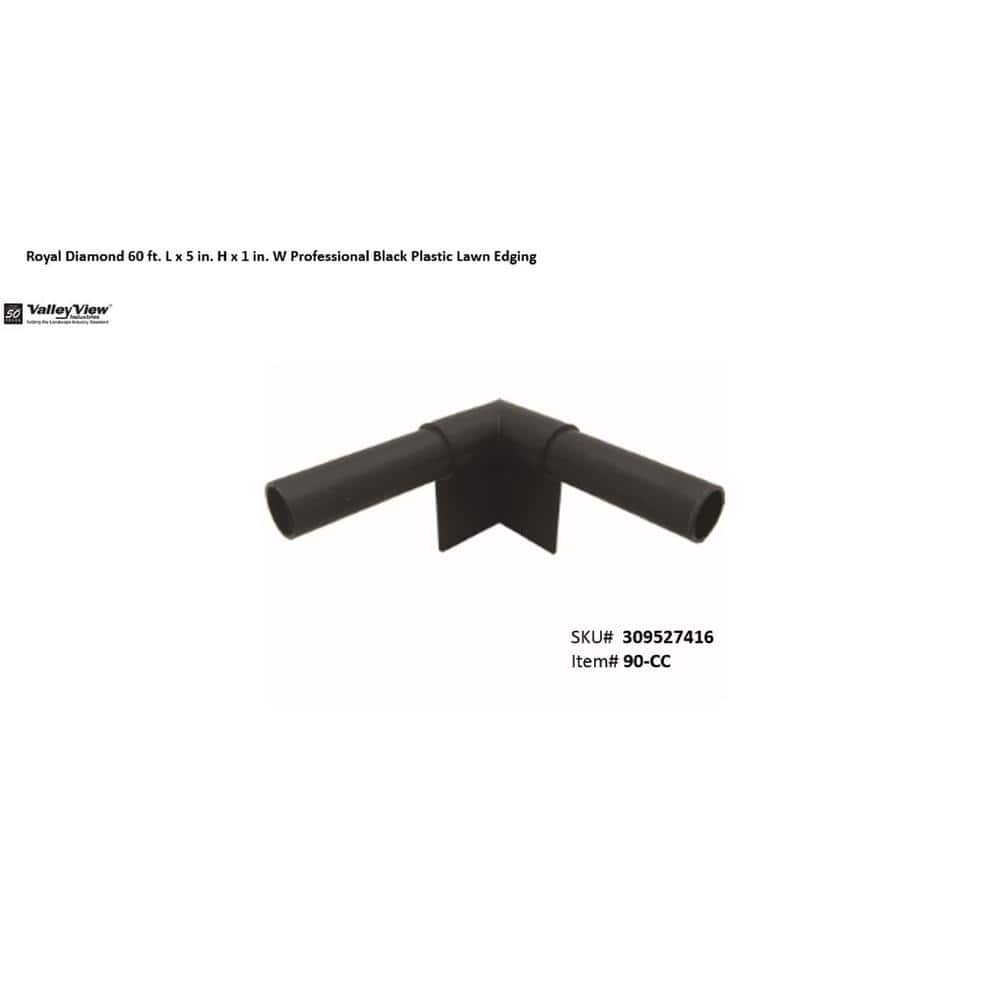 Professional Black Vinyl Lawn Edging, 60 ft. Length