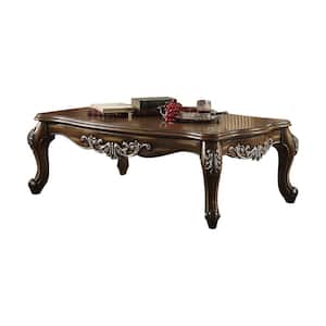Latisha 57 in. Antique Oak Rectangle Wood Top Coffee Table