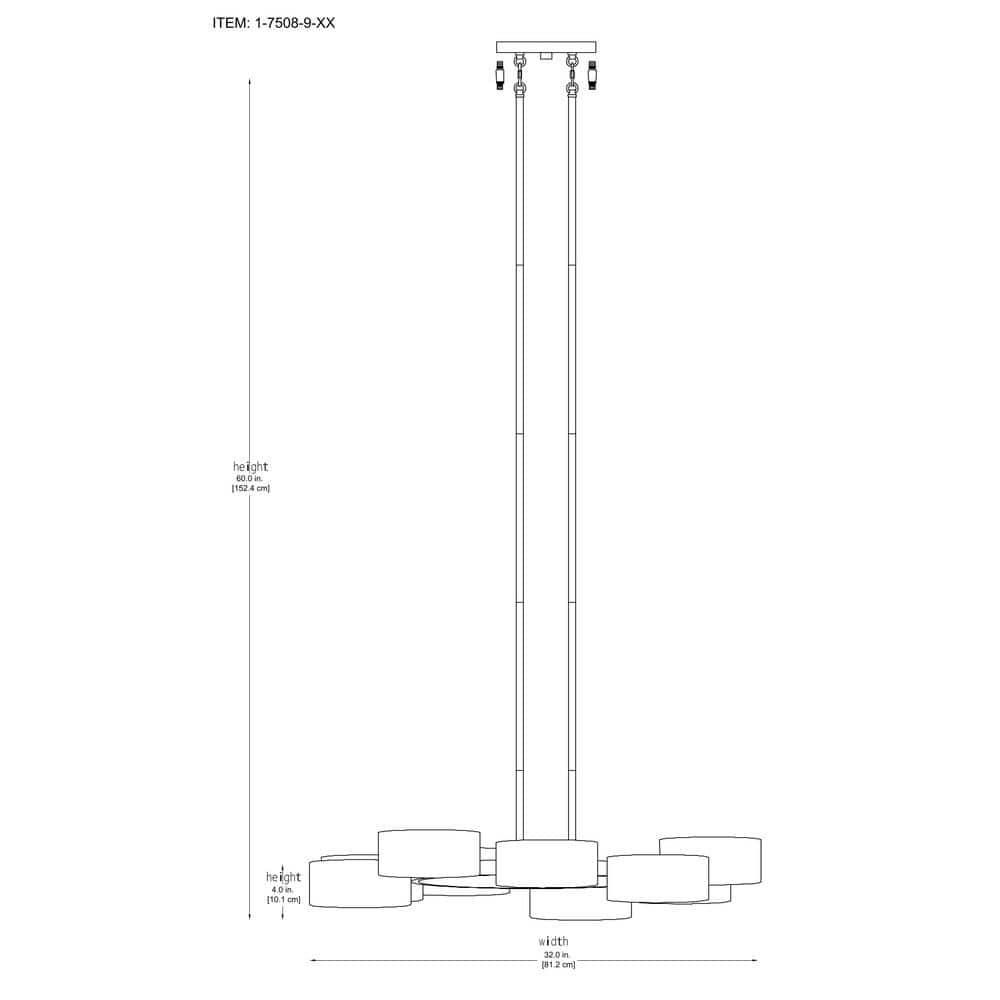 Noble Brass and Crystal 9-Light LED Chandelier