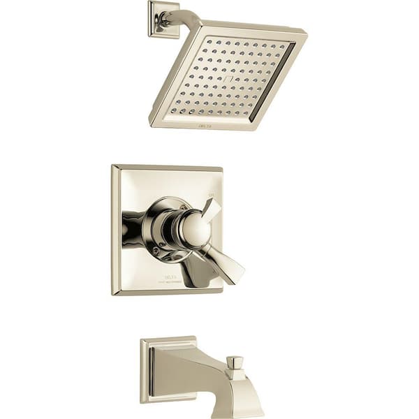 Delta Dryden Single-Handle Tub and Shower Faucet Trim Kit in Polished Nickel (Valve Not Included)