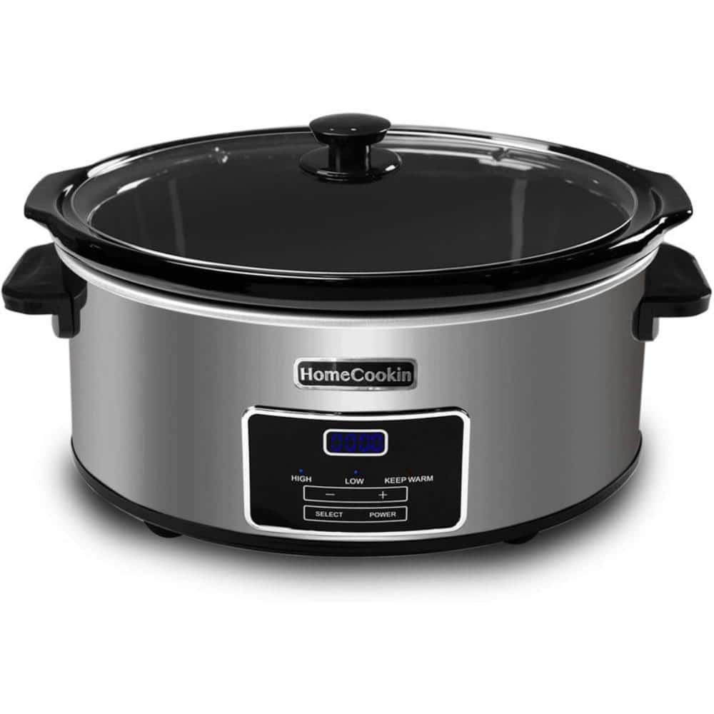 7 QT Silver-gray Programmable Digital Slow Cooker with Removable Ceramic Pot, Dishwasher Safe price history on PriceWatchPro