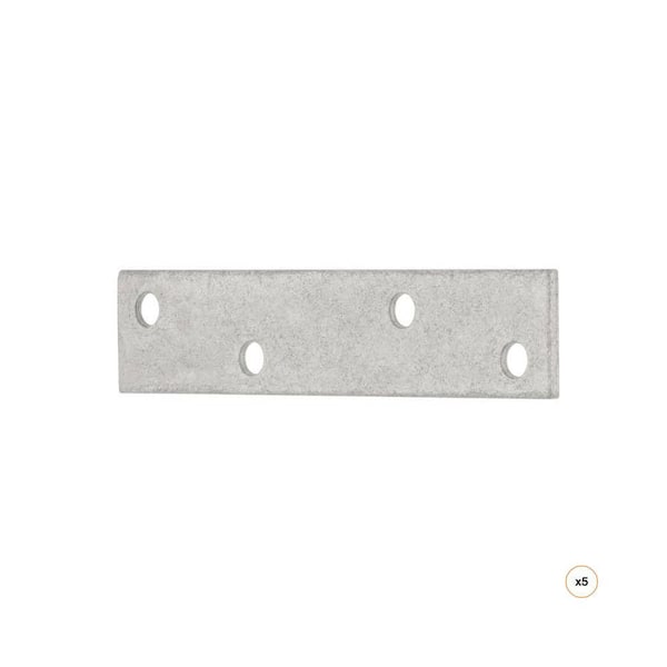 4 in. Galvanized Mending Plate (10-Pack) Everbilt