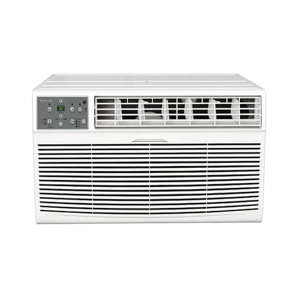 10,000 BTU 230/208-Volt Through-the-Wall Air Conditioner Cools 450 Sq. Ft. with Heater and Remote in White