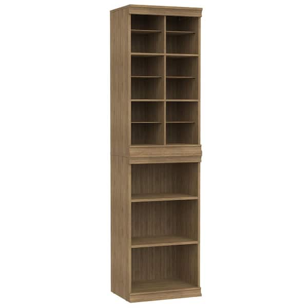Modular Storage 21.38 in. W Sand Tower System 15-Shelf Wood Closet System