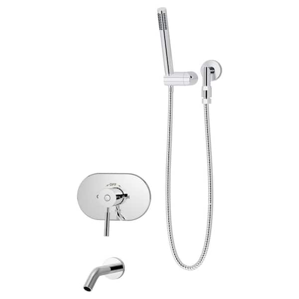 Symmons Sereno 1-Handle Tub/Hand Shower Trim Kit in Chrome (Valve Not Included)