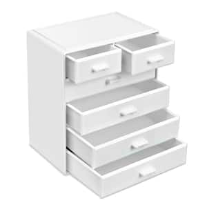 Large Acrylic Makeup Organizer - Organization and Storage Case for Cosmetics, Skin Care & Jewelry (6 Drawers)