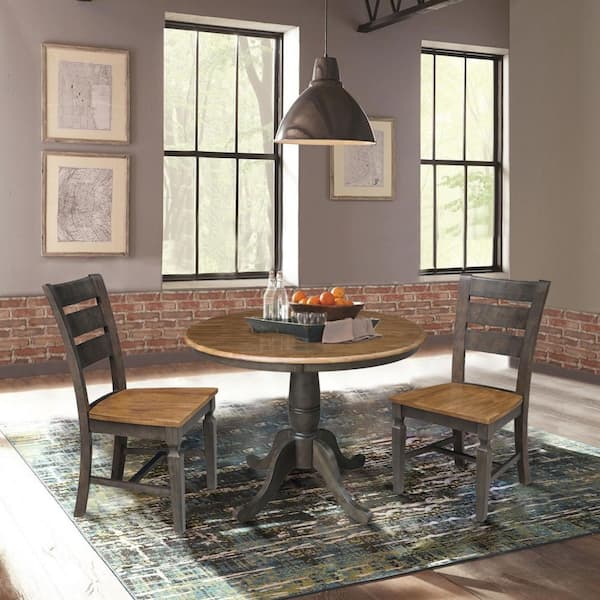 Vista Hickory/Coal Ladderback Dining Chair ( Set of 2)