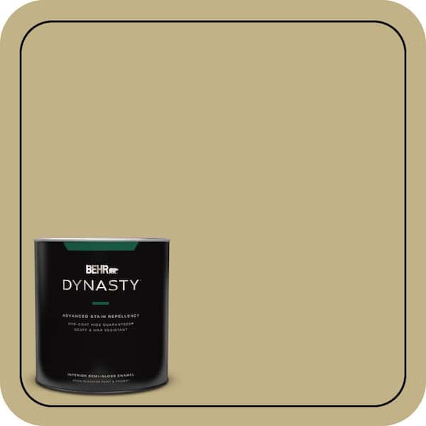 BEHR DYNASTY 1 qt. #380F-5 Harmonic Tan Semi-Gloss Enamel Interior Stain-Blocking Paint and Primer
