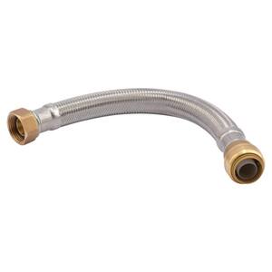 3/4 in. Push-to-Connect x 3/4 in. FIP x 12 in. Braided Stainless Steel Water Heater Connector