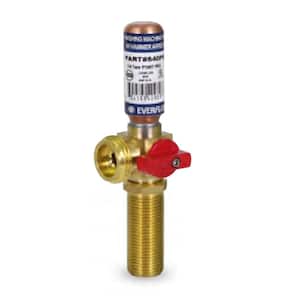1/2 in. SWT/MIP x 3/4 in. MHT Brass Washing Machine Replacement Valve with Hammer Arrestor Red- for Hot Water Supply