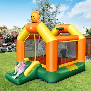 Inflatable Bounce Castle Jumping House Kids Playhouse w/Slide & 480W Blower