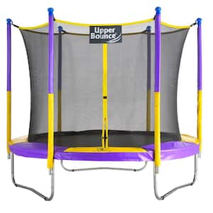 Machrus Upper Bounce 9 ft. Round Trampoline Set with Safety Enclosure System  Outdoor Trampoline for Kids  Adults