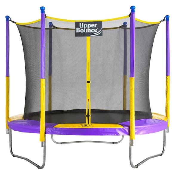 Upper Bounce Machrus Upper Bounce 9 ft. Round Trampoline Set with Safety Enclosure System Outdoor Trampoline for Kids Adults