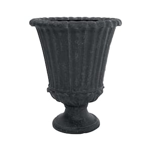 AquaPots Lite Legacy Stone Boston 22.5 in. W x 27 in. H Charcoal Composite Self-Watering Urn