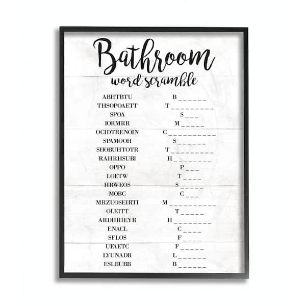  Bathroom Word Scramble Art