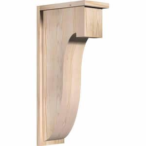 7-1/2 in. x 14 in. x 30 in. Douglas Fir Del Monte Smooth Corbel with Backplate