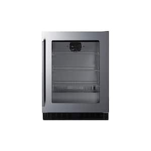 34.2 in. Dual Zone Stainless Steel Beverage and Wine Cooler in Wood Red with 2 Door, 7 Level Thermostat Removable Shelve