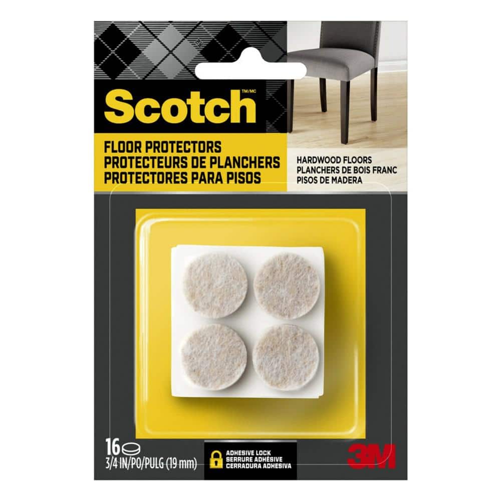 Scotch Felt Pads Value Pack Beige Assorted Sizes 36 Count (SP842-NA) sealed  new!