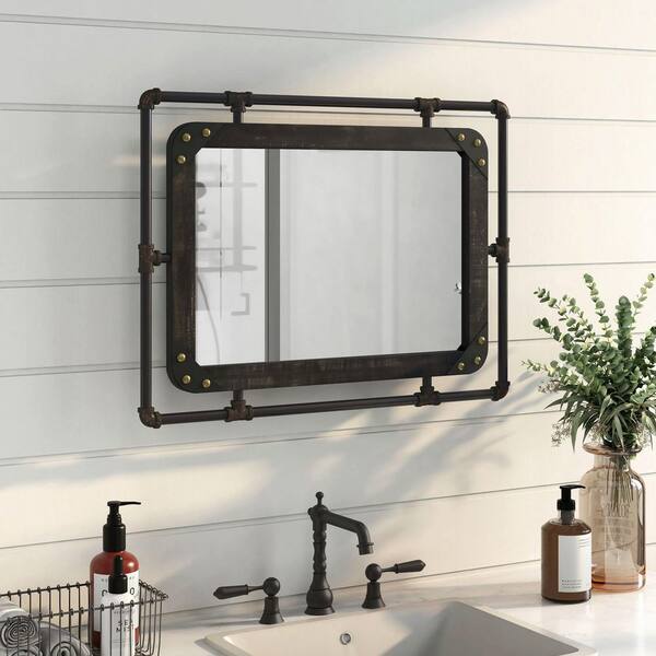 Altwater Antiqued Mirror and Silver Leaf Bathroom Accessories