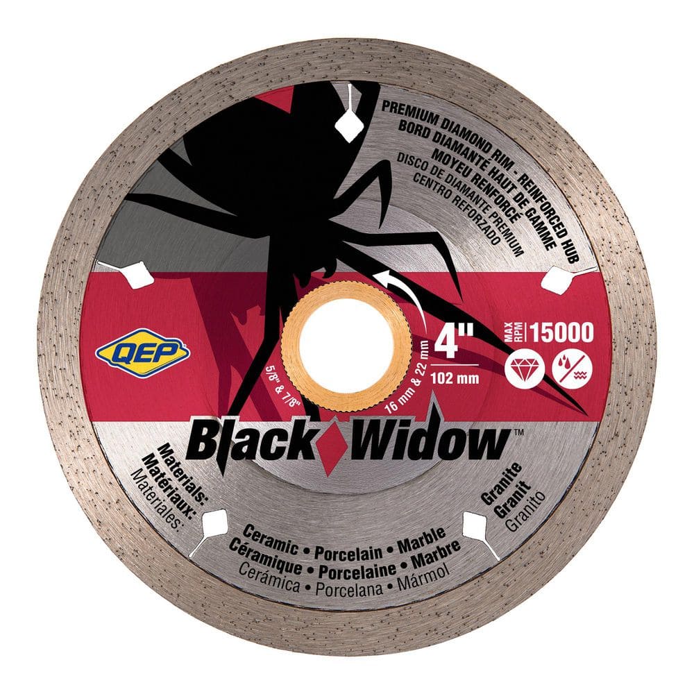 Black Widow Premier Diamond Blade 4 in. Tile Saw Blade (1 Pack) Cuts Through Porcelain, Ceramic, Marble and Granite price history on PriceWatchPro