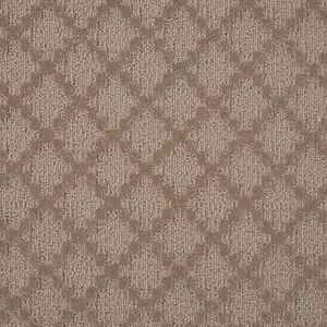 Intriguing - Saddle - Brown 12 ft. 44 oz. Wool Texture Installed Carpet