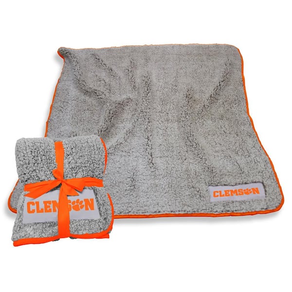 logobrands Clemson Oatmeal Frosty Fleece Throw