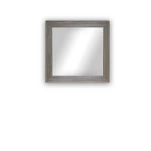 Modern Rustic (17.75 in. W x 17.75 in. H) Square Wooden Weathered Grey Mirror