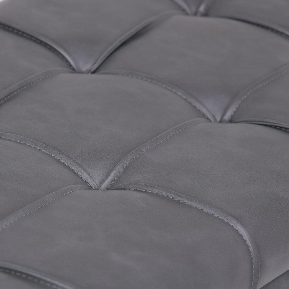 Stone Gray Contemporary Tufted 3-Piece Ottoman Set