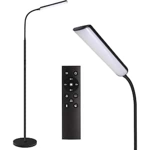 69 in. Black LED Single-Light Smart Dimmable Arc Floor Lamp for LivingRoom with Rectangular Metal Shade