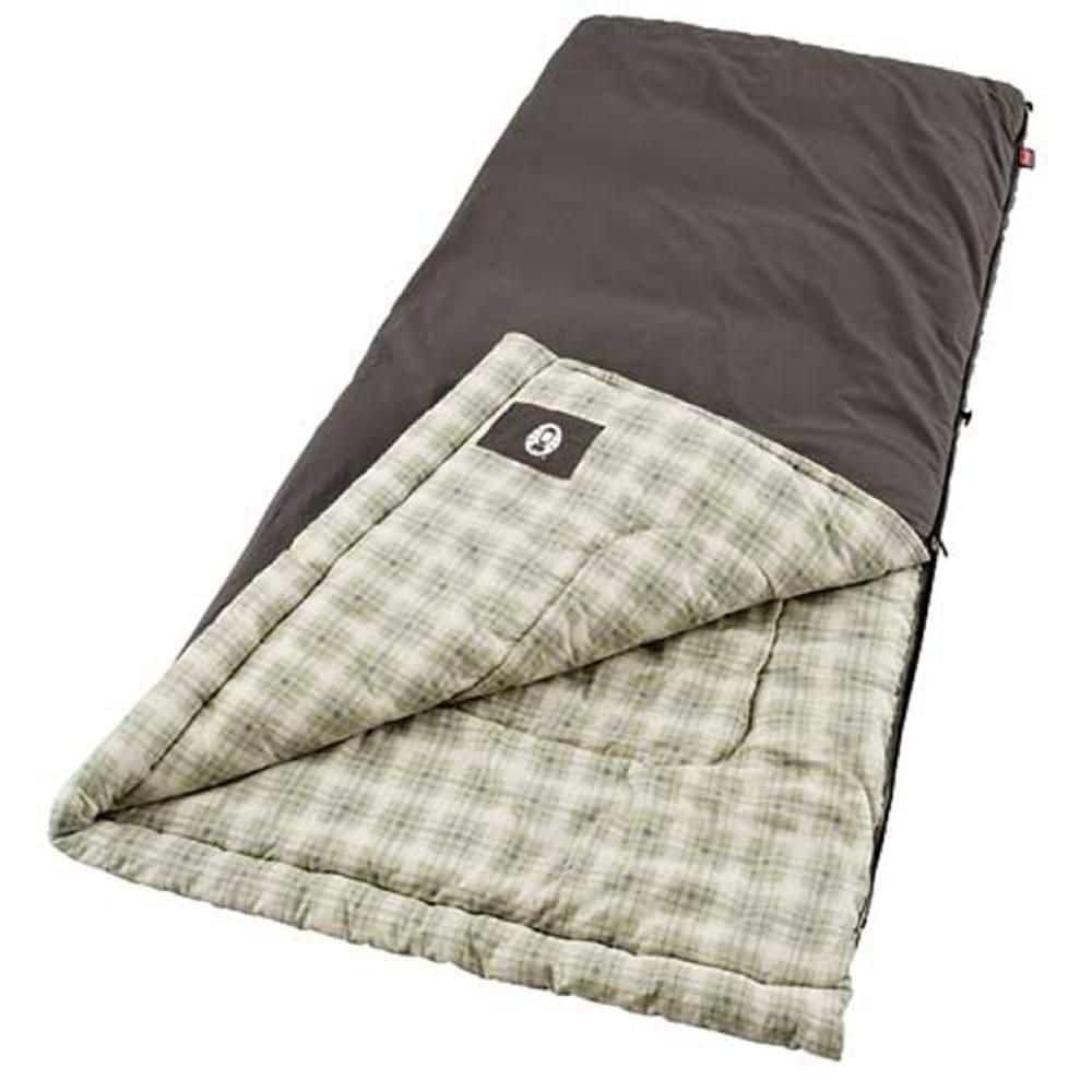 Coleman Heritage 10-Degree Cold Weather Rectangular Big and Tall Sleeping Bag  Brown  40  x 84