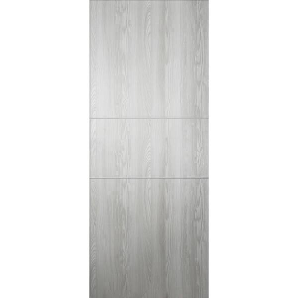 Belldinni Optima 2H 30 in. x 80 in. No Bore Solid Composite Core Ribeira Ash Composite Wood Interior Door Slab