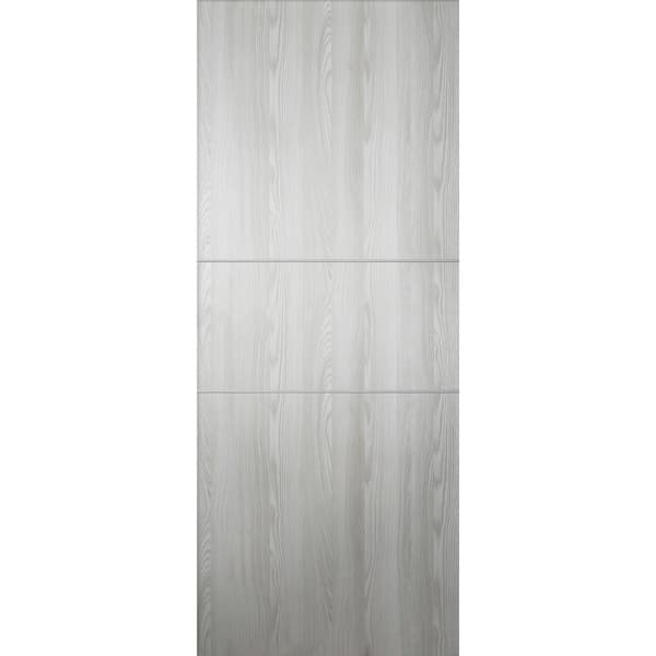 Belldinni Optima 2H 32 in. x 80 in. No Bore Solid Composite Core Ribeira Ash Composite Wood Interior Door Slab