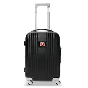 NFL Cincinnati Bengals Black 21 in. Hardcase 2-Tone Luggage Carry-On Spinner Suitcase