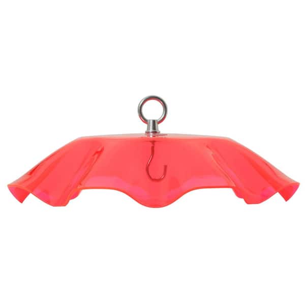 BIRDS choice Fuchsia Protective Cover for Hanging Bird Feeder with Scalloped Edges