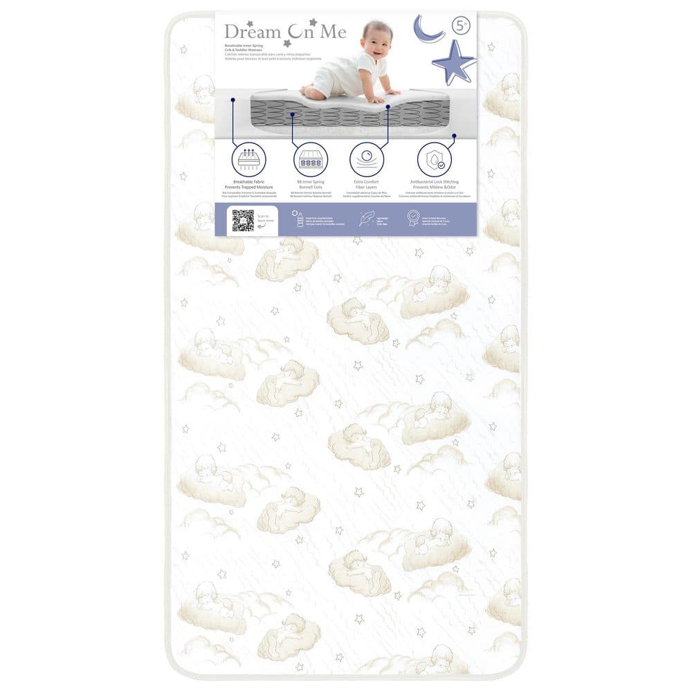 2-In-1 Breathable Twilight 5 Spring Coil Crib and Toddler Bed Mattress in Reversible Design price history on PriceWatchPro