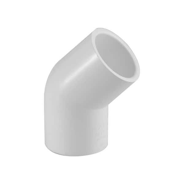 VPC 1 in. PVC Schedule 40 Hub x Hub 45-Degree Elbow Fitting
