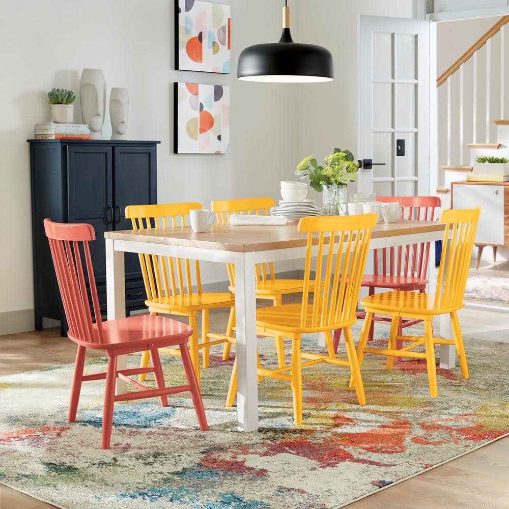 Gracie Oaks Solid Wood Chairs Farmhouse Windsor Chair (Set of 2)