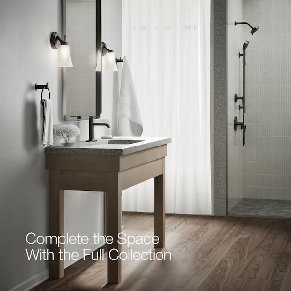 KOHLER Ashan Single Hole Single-Handle Bathroom Faucet in Matte Black
