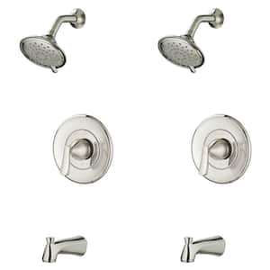 Chatfield Single-Handle 3-Spray Tub and Shower Faucet with 1.8 GPM in Brushed Nickel (Valve Included)