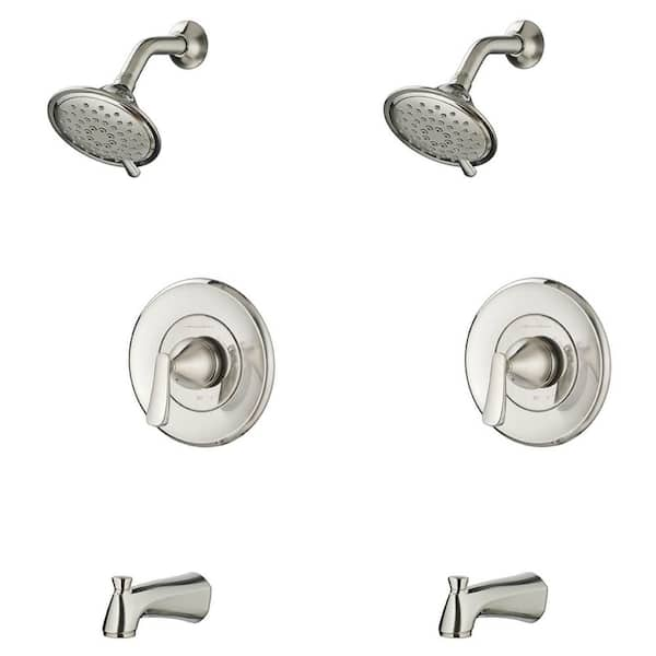 American Standard Chatfield Single-Handle 3-Spray Tub and Shower Faucet with 1.8 GPM in Brushed Nickel (Valve Included)