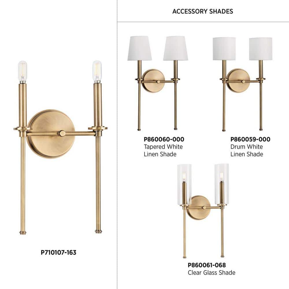 Elara Vintage Brass 16" Chess-Inspired Bath Vanity Light with Clear Glass